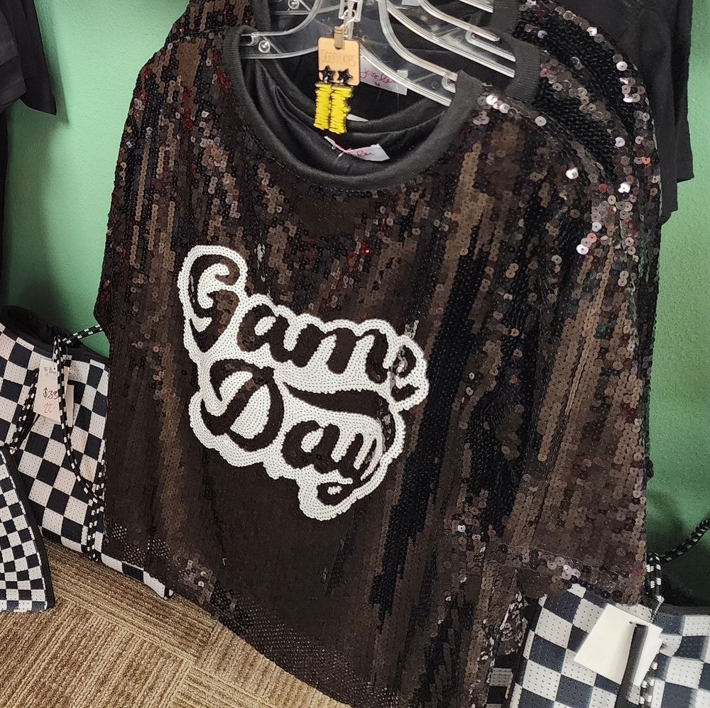 Sequin "Game Day" Top
